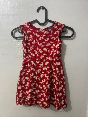 Polo by Ralph Lauren Red Floral Print Girls Dress